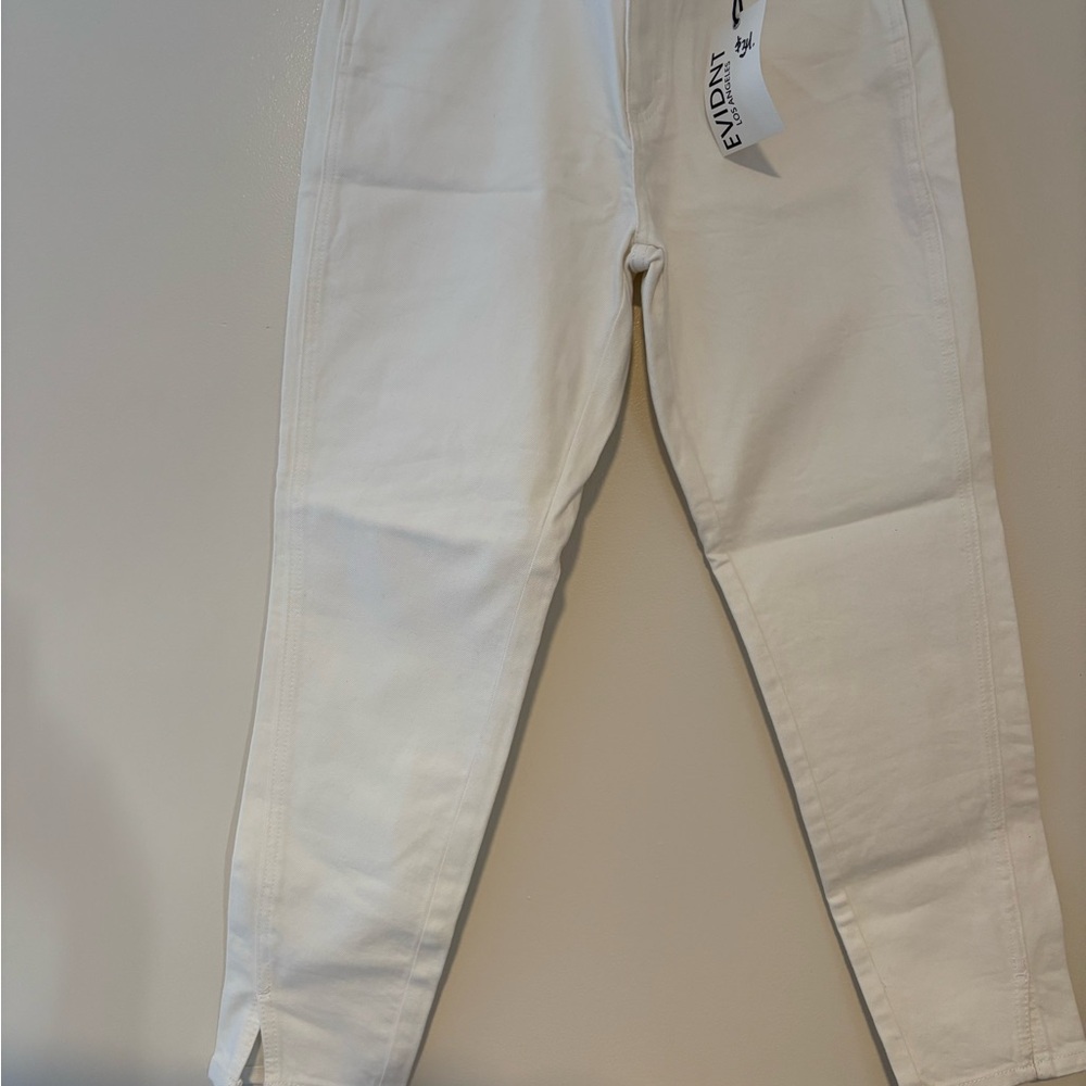 EVIDNT Women's Classic White Skinny Pants
